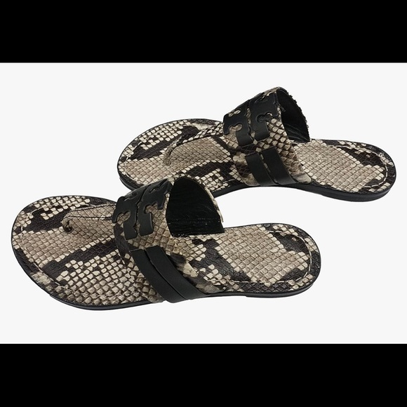 Tory Burch Snakeskin Flip Flops Snake Print Tory Burch Printed